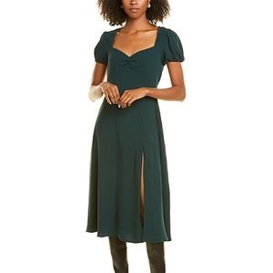 Alexia Admor | NWT Sweetheart Neckline Slit Green Midi Dress
